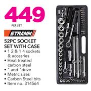 Stramm 52Pc Socket Set With Case-Per Set