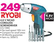 Ryobi 4.8V NICAD Cordless Screwdriver CS-1480