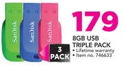 SanDisk 8GB USB Triple Pack-3 Pack