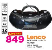 Lenco Portable USB CD Player SCD-38 BLACK