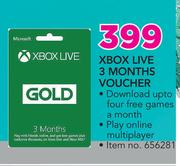 Xbox Live 3 Months Voucher