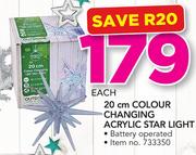 20cm Colour Changing Acrylic Star Light-Each