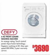 Defy 6Kg Front Loader Washing Machine