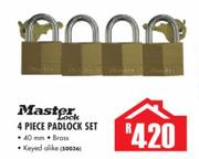 Master Lock 4 Piece Padlock Set