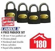 Cobolt 4 Piece Padlock Set