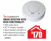 Inta Safety Smoke Detector With Hush Functionality