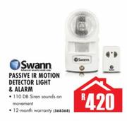 Swann Passive IR Motion Detector Light & Alarm