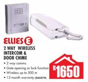 Ellies 2 Way Wireless Intercom & Door Chime