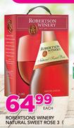 Robertsons Winery Natural Sweet Rose-3Ltr