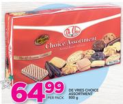 De Vries Choice Assortment-800g Per Pack