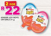 Kinder Joy Boys Or Girls-2 x 21g