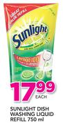 Sunlight Dish Washing Liquid Refill-750ml
