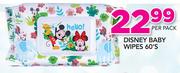 Disney Baby Wipes-60's Per Pack