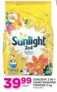 Sunlight 2 In 1 Hand Washing Powder Assorted-2Kg