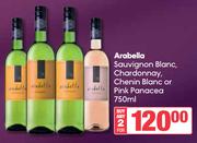 Arabella Sauvignon Blanc, Chardonnay, Chenin Blanc Or Pink Panacea-For 2 x 750ml
