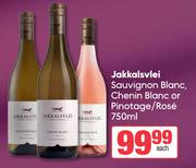 Jakkalsvlei Sauvignon Blanc, Chenin Blanc Or Pinotage/Rose-750ml Each