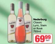 Nederburg Classic Lyric, Stein Or Rose-750ml Each