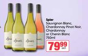 Spier Sauvignon Blanc,Chardonnay Pinot Noir,Chardonnay Or Chenin Blanc-750ml Each