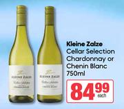 Kleine Zalze Cellar Selection Chardonnay Or Chenin Blanc-750ml