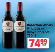 Robertson Winery Pinotage Or Ruby Cabernet-750ml Each
