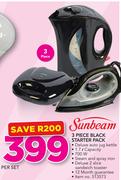 Sunbeam 3 Piece Black Starter Pack-Per Set