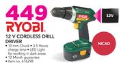 Ryobi 12V Cordless Drill Driver
