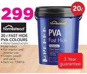 Homestead 20Ltr Fast Hide PVA Colours