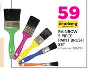Academy Rainbow 5 Piece Paint Brush Set