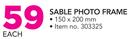 Sable Photo Frame-150 x 200mm Each