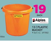 Alplas 13Ltr Plastic Bucket-Each