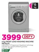 Defy 6Kg Front Load Washing Machine Metallic