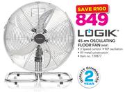 Logik 45Cm Oscillating Floor Fan HVF