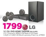LG 5.1 Channel DVD Home Theatre DH-3140S