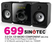 Sinotec 2.0 Channel CD Micro Component MC-218