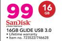 Sandisk 16GB Glide USB 3.0-Each