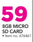 Samsung 8GB Micro SD Card-Each