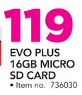 Samsung Evo Plus 16GB Micro SD Card-Each