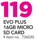 Samsung 16GB Evo Plus Micro SD Card