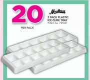 Miss Molly 3 Pack Plastic Ice Cube Tray-Per Pack