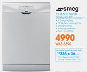 Smeg 12 Place Silver Dishwasher LVS65SSA