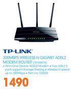 TP-Link 300Mbps Wireless N Gigabit ADSL2 Modem Router TD-W8970