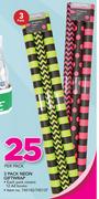 3 Pack Neon Gift Wrap-Per Pack