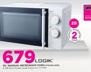 Logik 20Ltr Manual Microwave Oven P70H20L-SEW