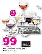 Royal Leerdam 12 Pack Ballon Wine Set-Per Pack