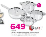 Tissolli Saphire 8 Piece Stainless Steel Cookware Set-Per Set