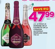 J.C. Le Roux Le Domaine Or Le Fleurette Or La Chnason Alcoholic Sparkling Wine-750ml Each