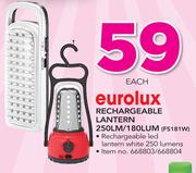 Eurolux Rechargeable Lantern 250LUM/180LUM FS181W-Each