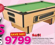 Eight Token Operated Pool Table