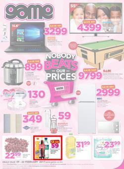 Game Zambia : Nobody Beats Our Prices (9 Feb - 22 Feb 2017), page 1