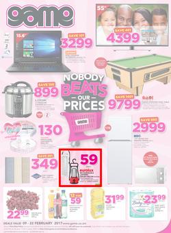 Game Zambia : Nobody Beats Our Prices (9 Feb - 22 Feb 2017), page 1